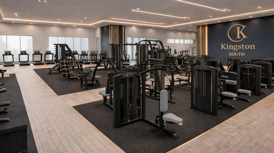 Artist rendering of Kingston South's planned fitness center